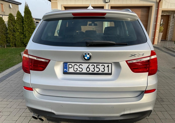 BMW X3 cena 76500 przebieg: 172500, rok produkcji 2012 z Rogoźno małe 254